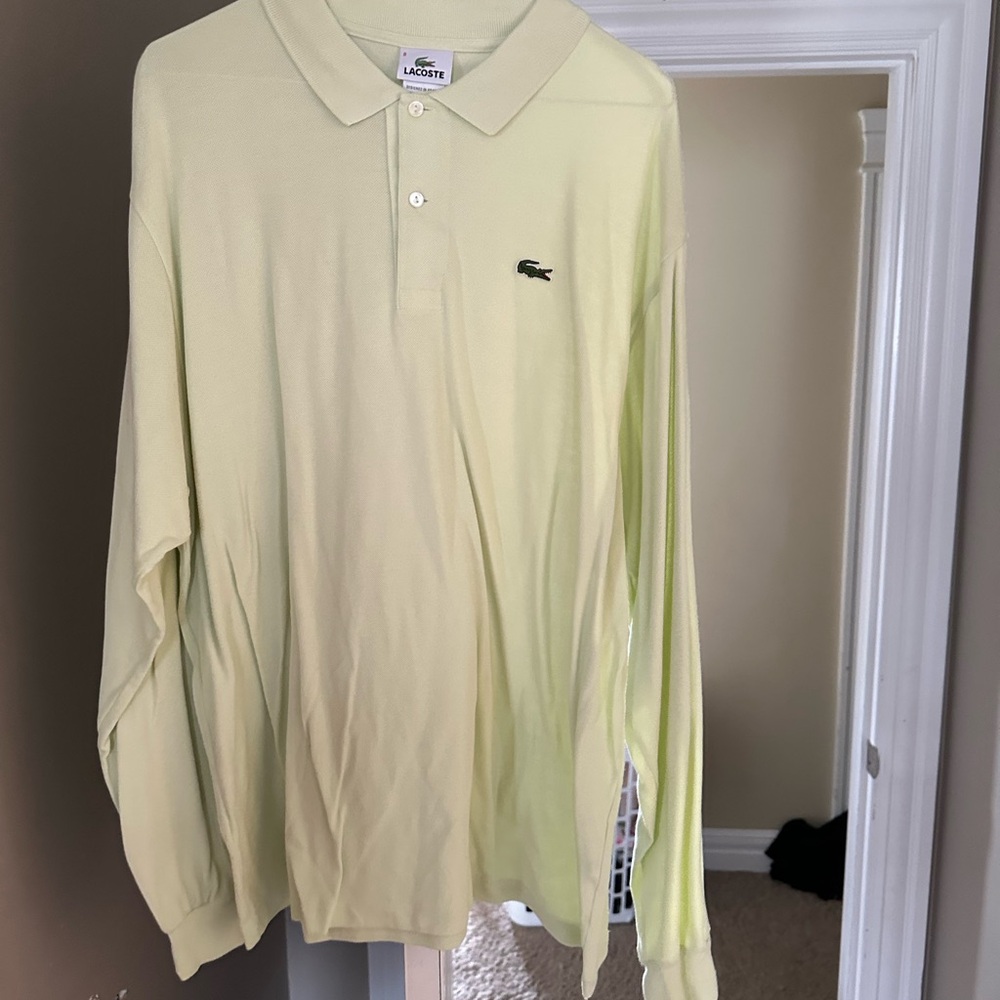 Lacoste Yellow Polo Shirt Classic Design